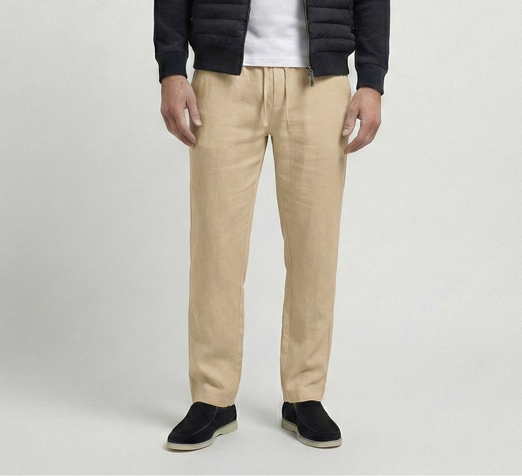 Beige Linen Pants