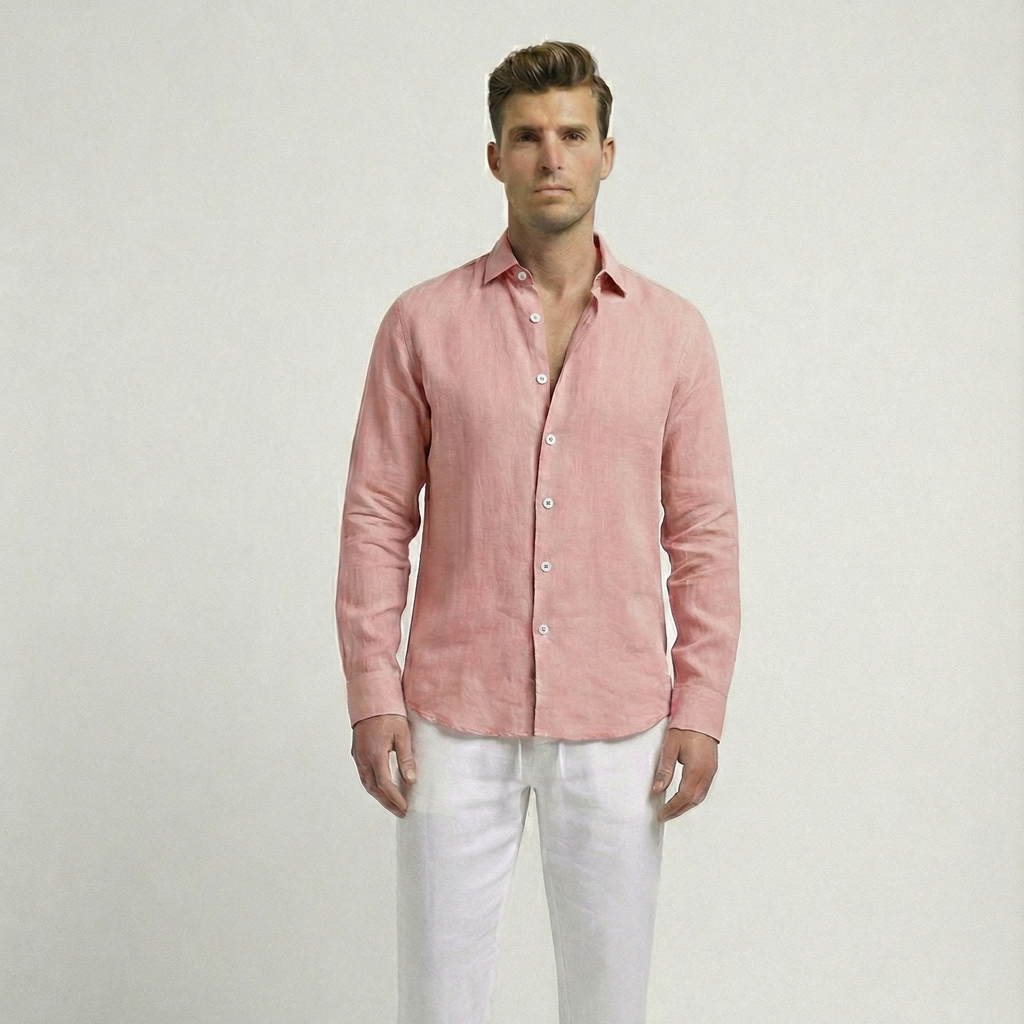 Pink Linen Shirt