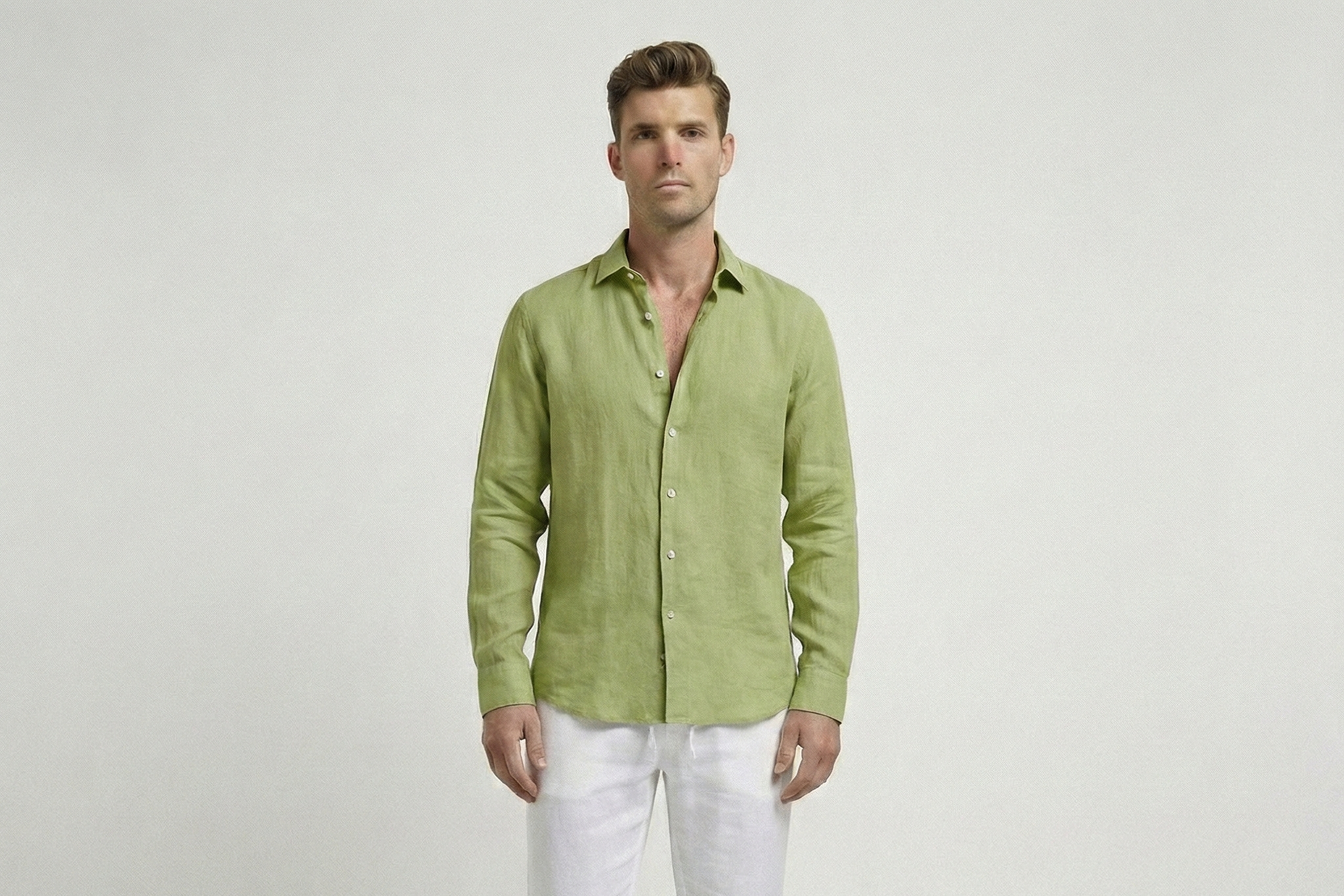 Light Green Linen Shirt