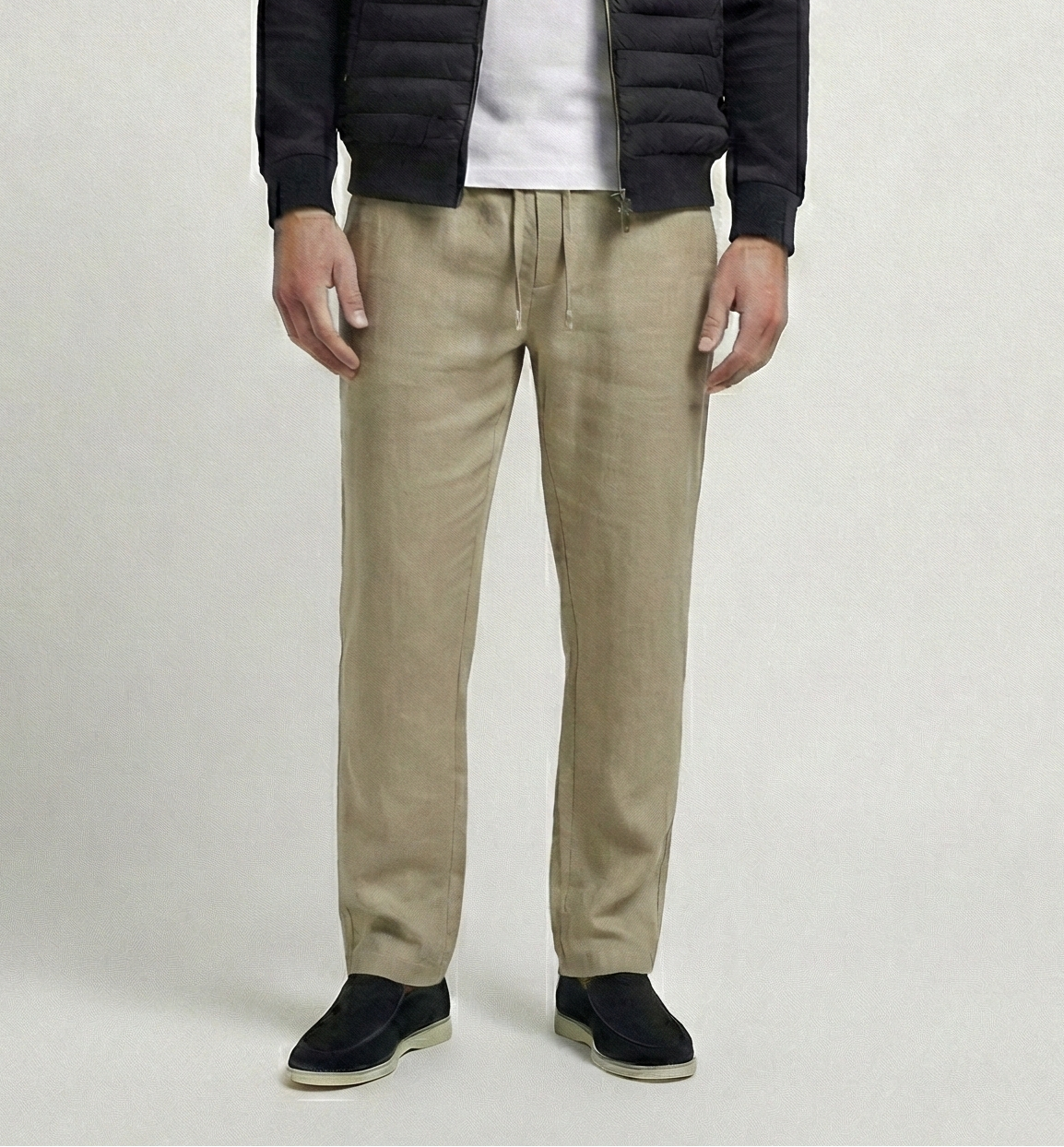 Khaki Linen Pants