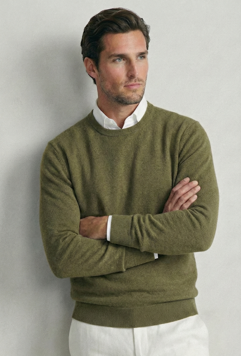 Khaki Merino Sweater