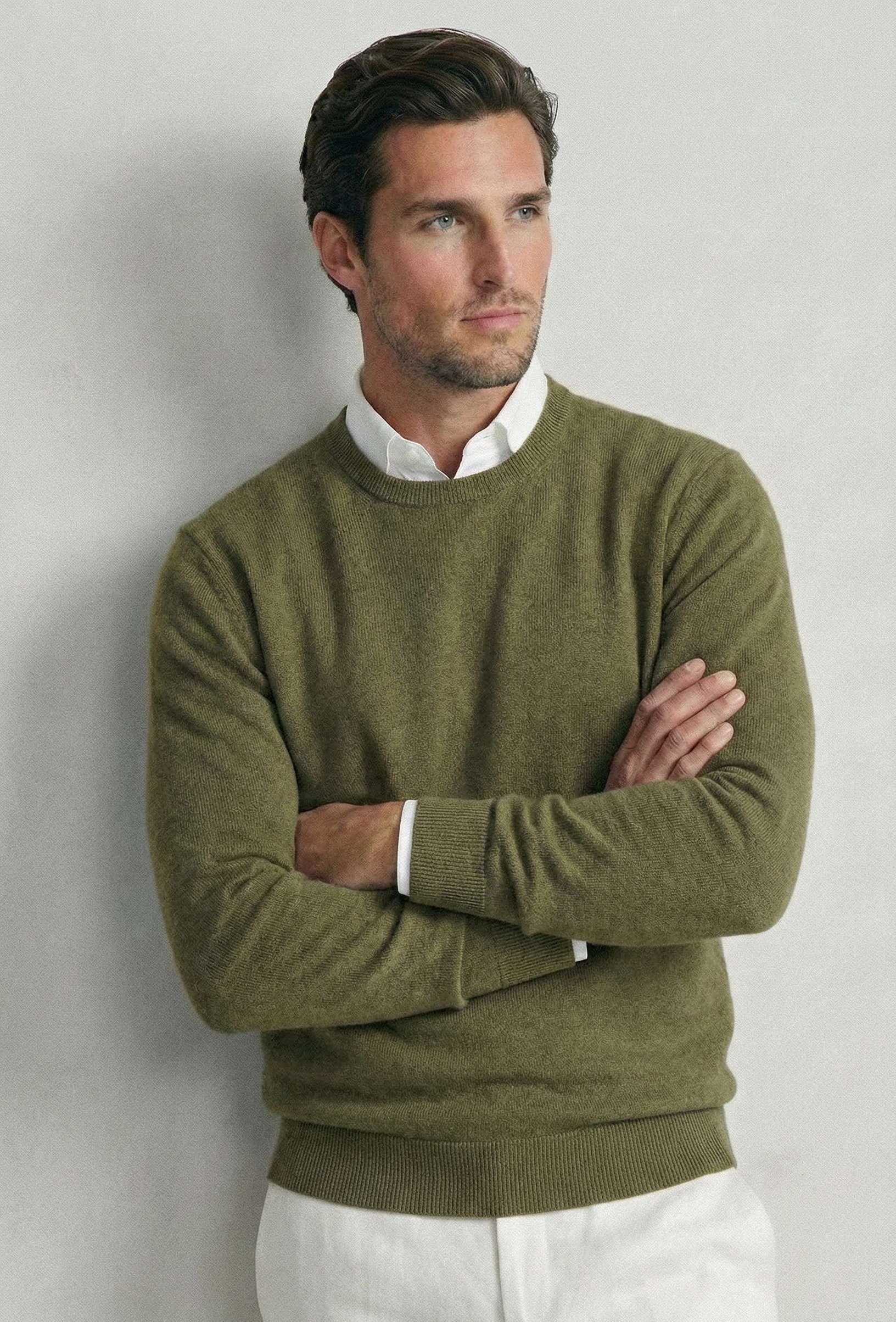 Khaki Merino Sweater