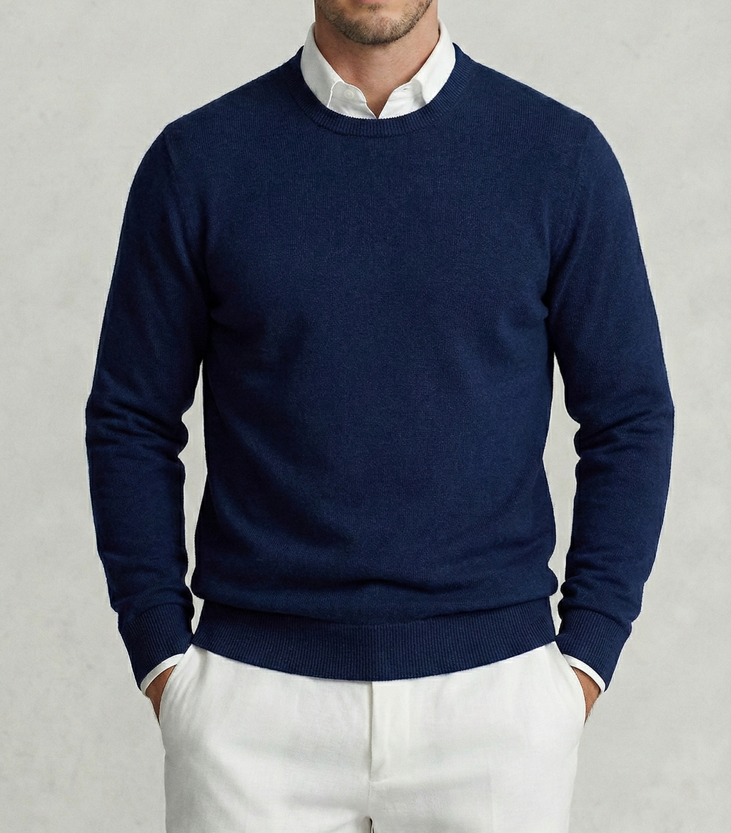 Navy Blue Merino Sweater