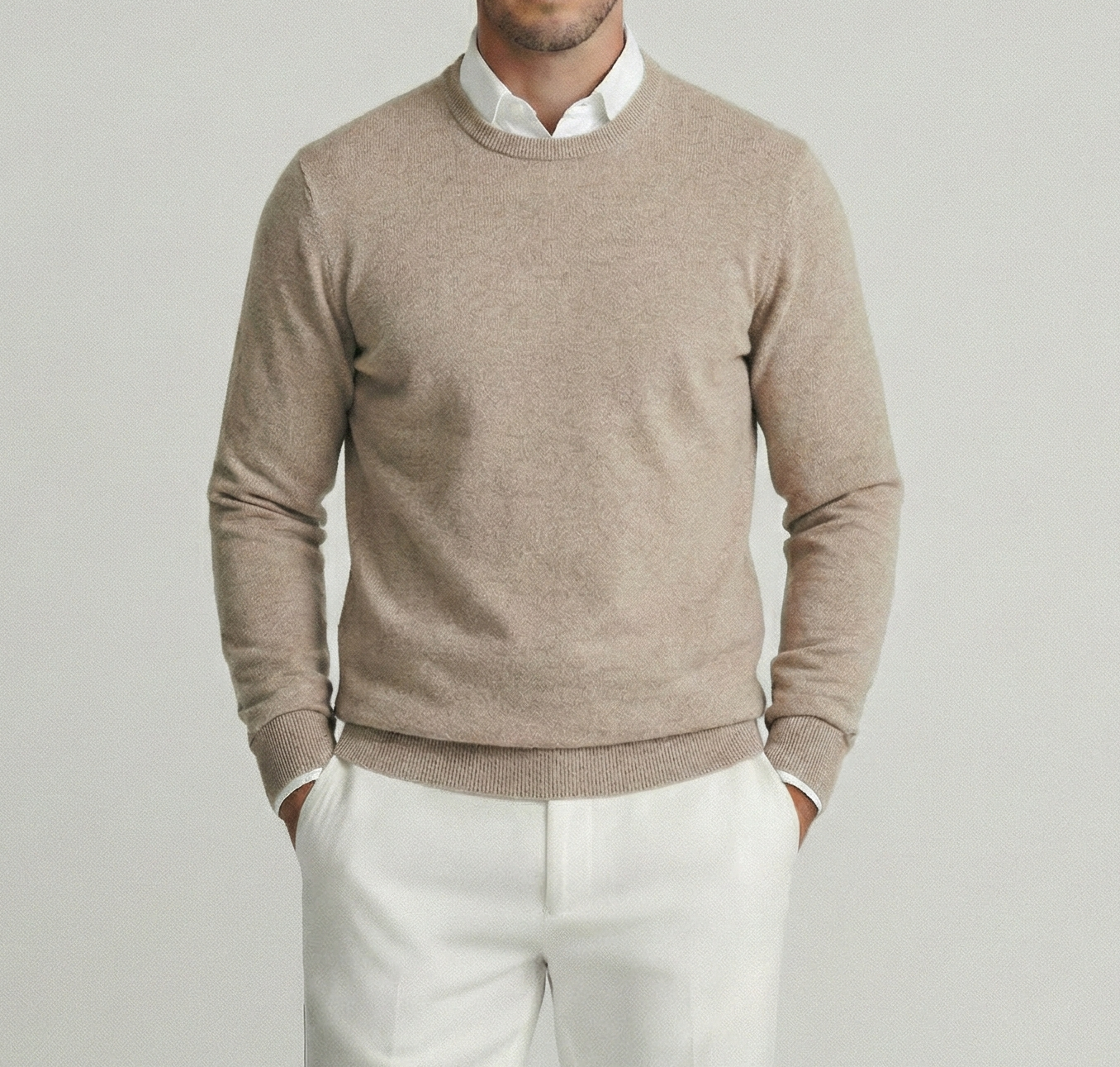 Beige Merino Sweater