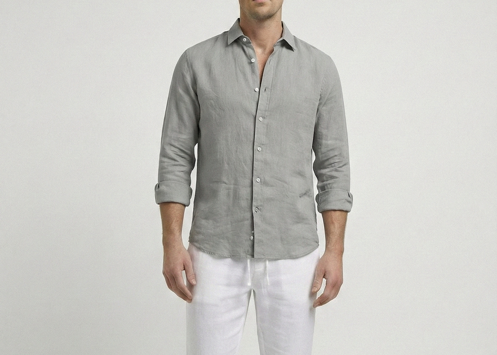 Light Gray Linen Shirt