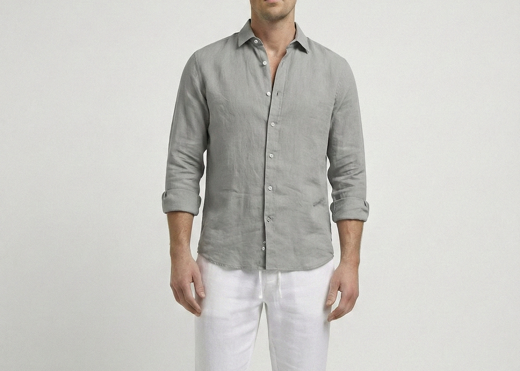 Light Gray Linen Shirt