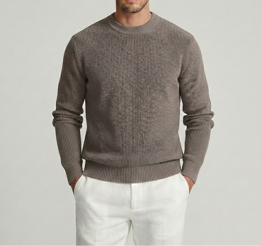 Gray Rib Sweater
