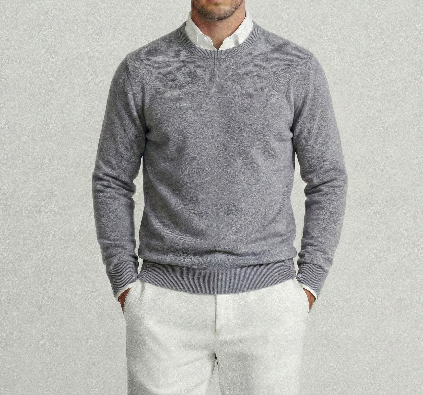 Gray Merino Sweater