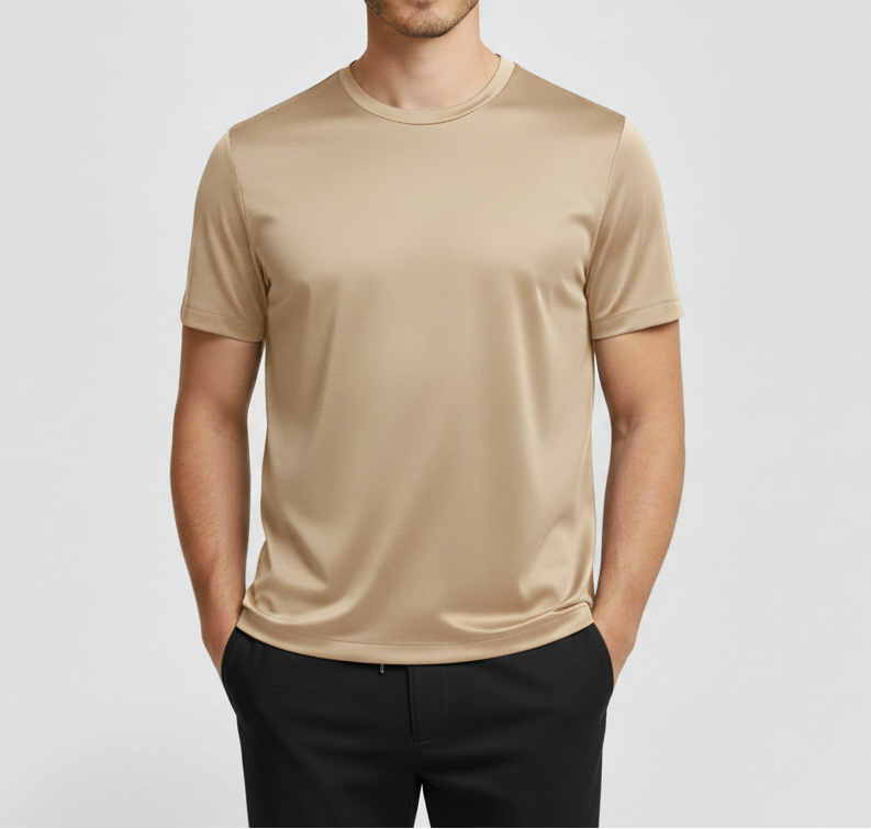 Beige Mercerized Shirt