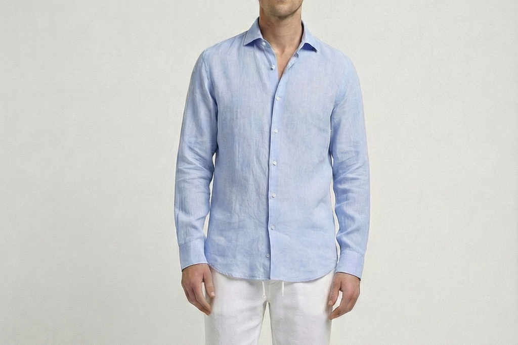 Light Blue Linen Shirt