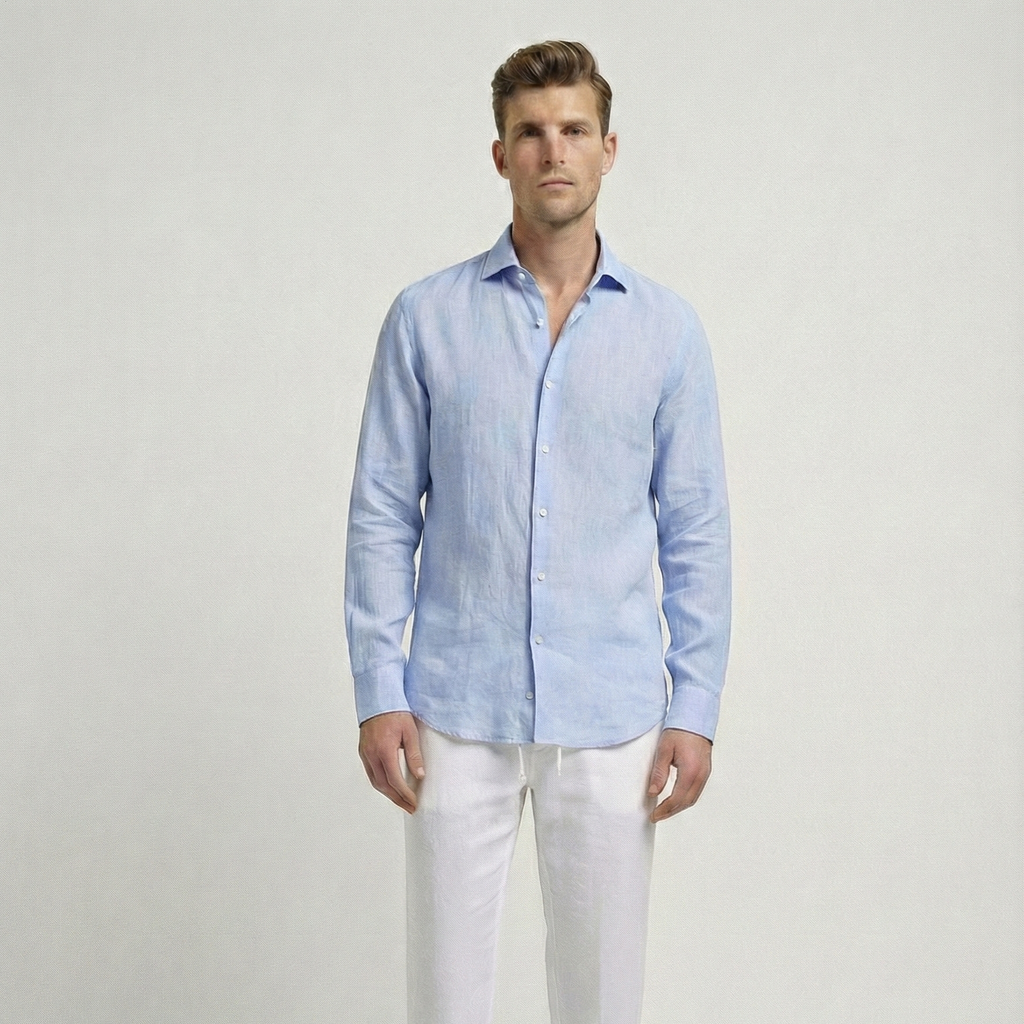 Light Blue Linen Shirt