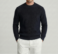 Gray Blue Rib Sweater