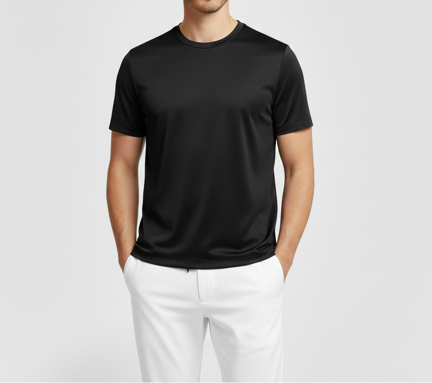 Black Mercerized Shirt