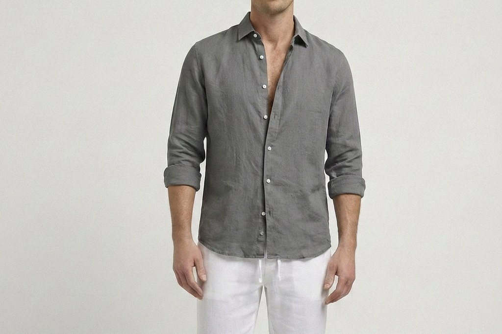 Gray Linen Shirt