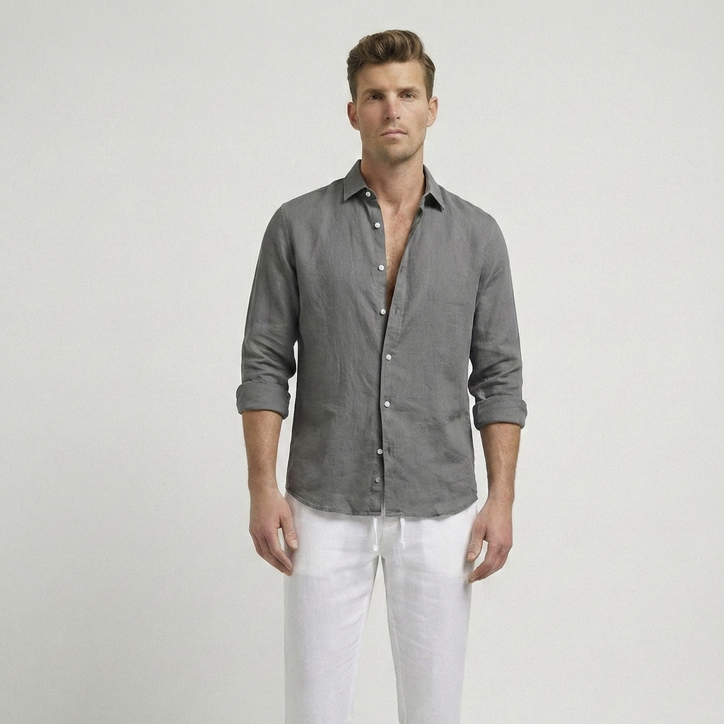 Gray Linen Shirt