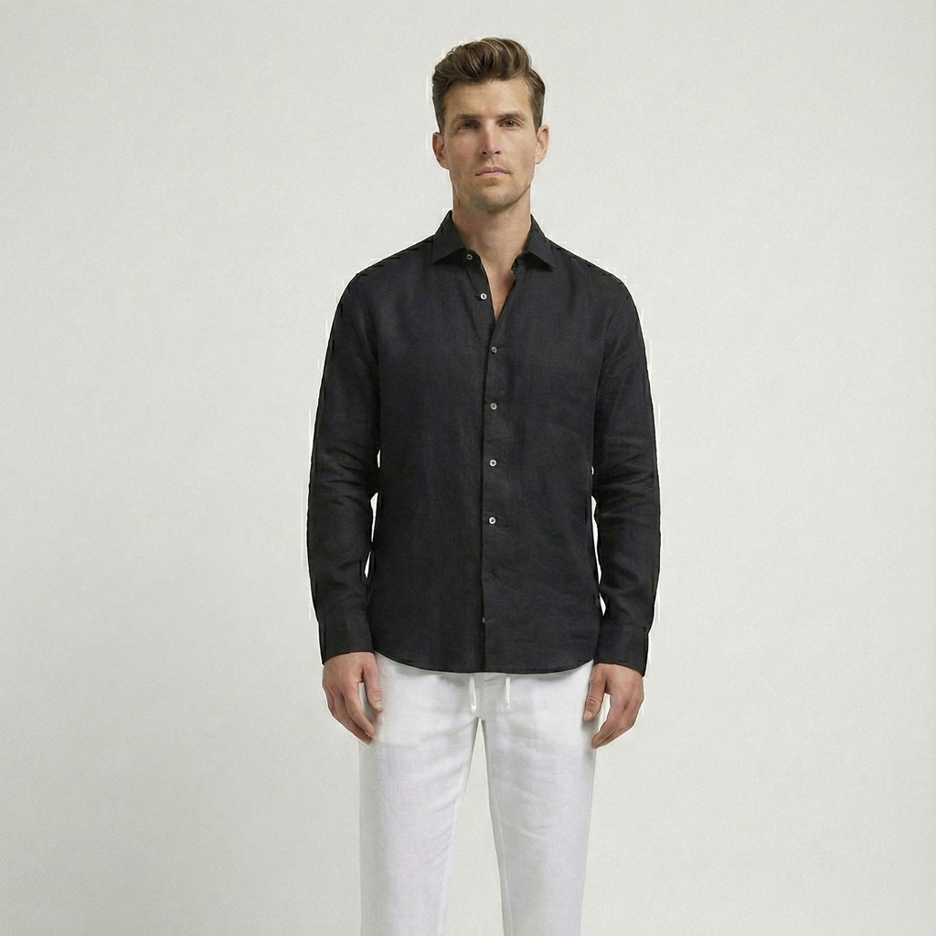 Black Linen Shirt