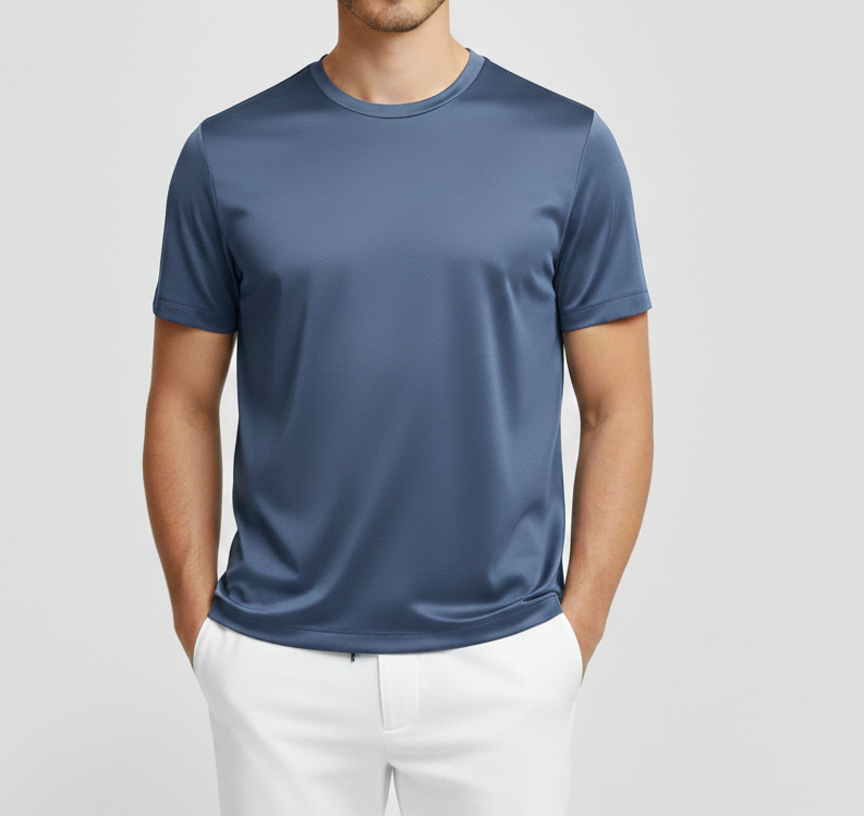 Blue Mercerized Shirt