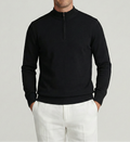 Black Merino Quarter-Zip