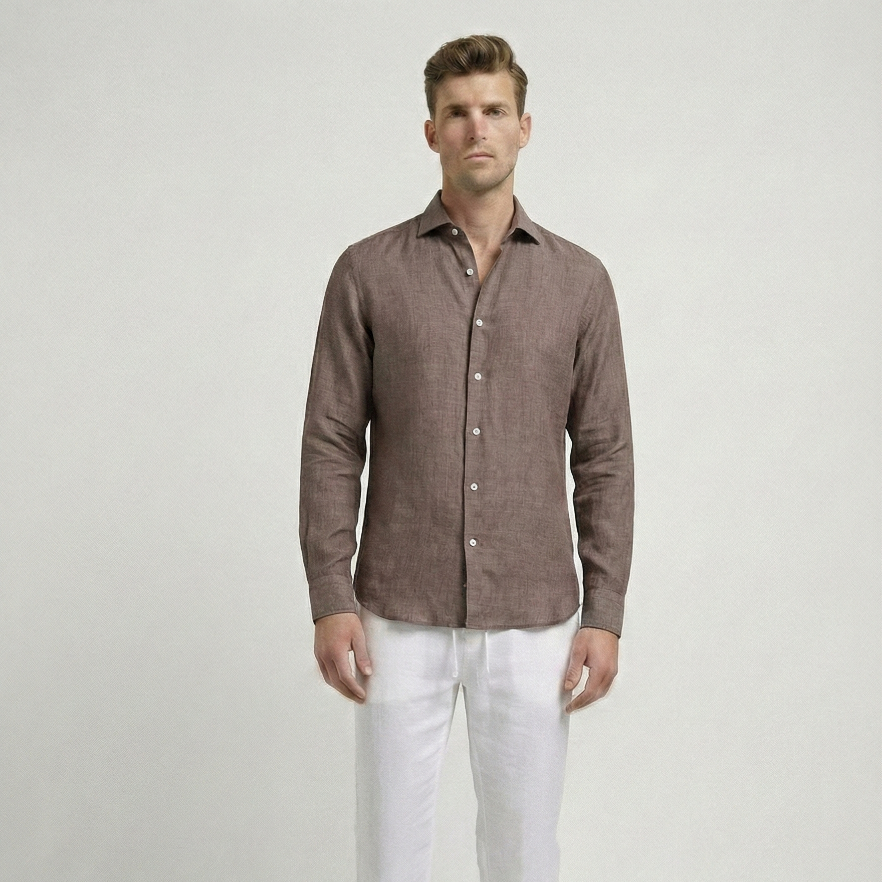 Brown Linen Shirt