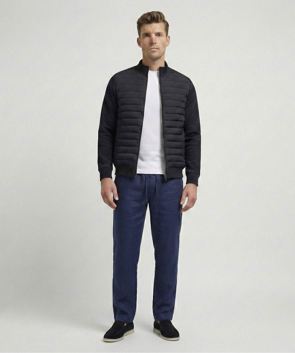 Navy Blue Linen Pants