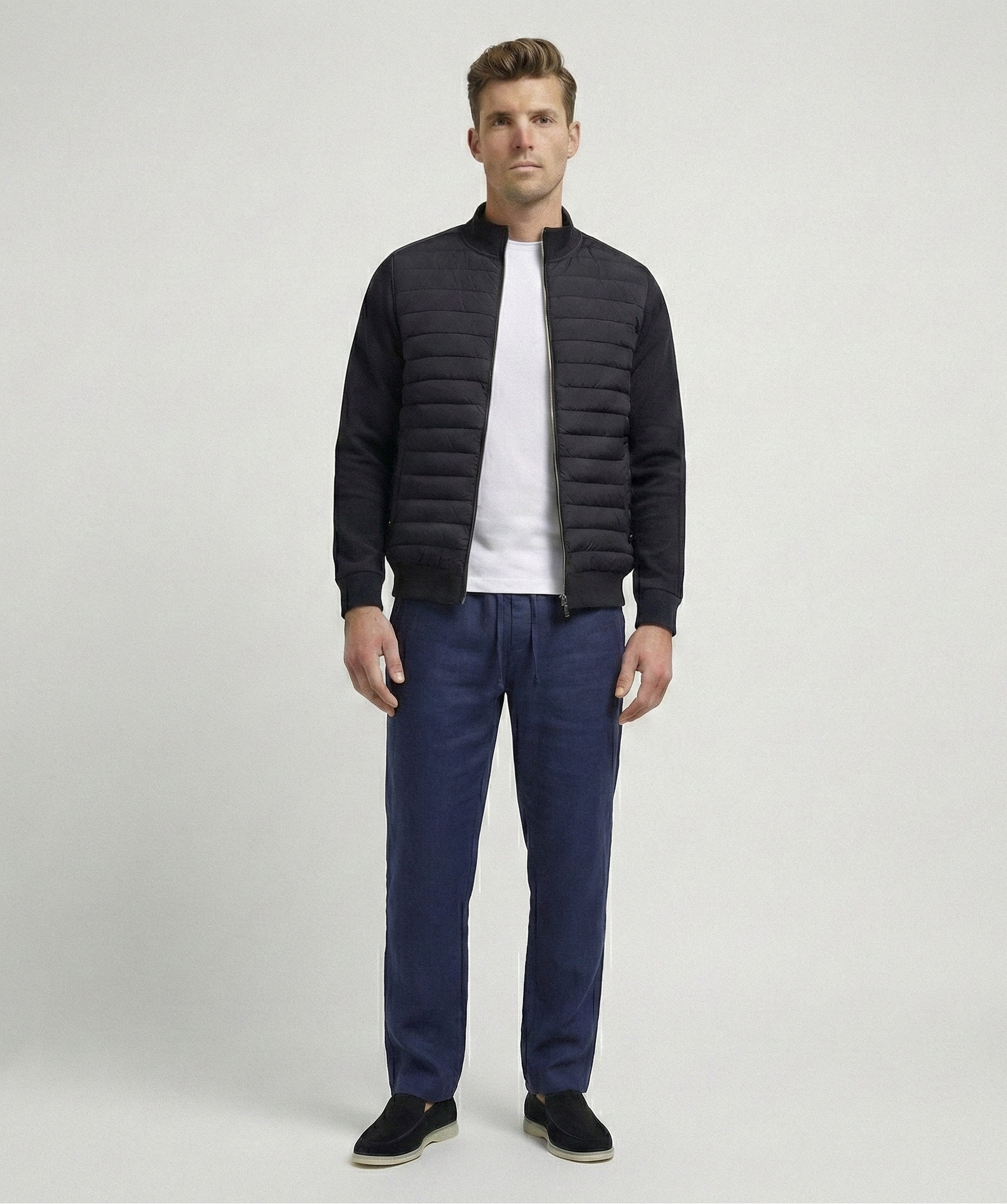 Navy Blue Linen Pants