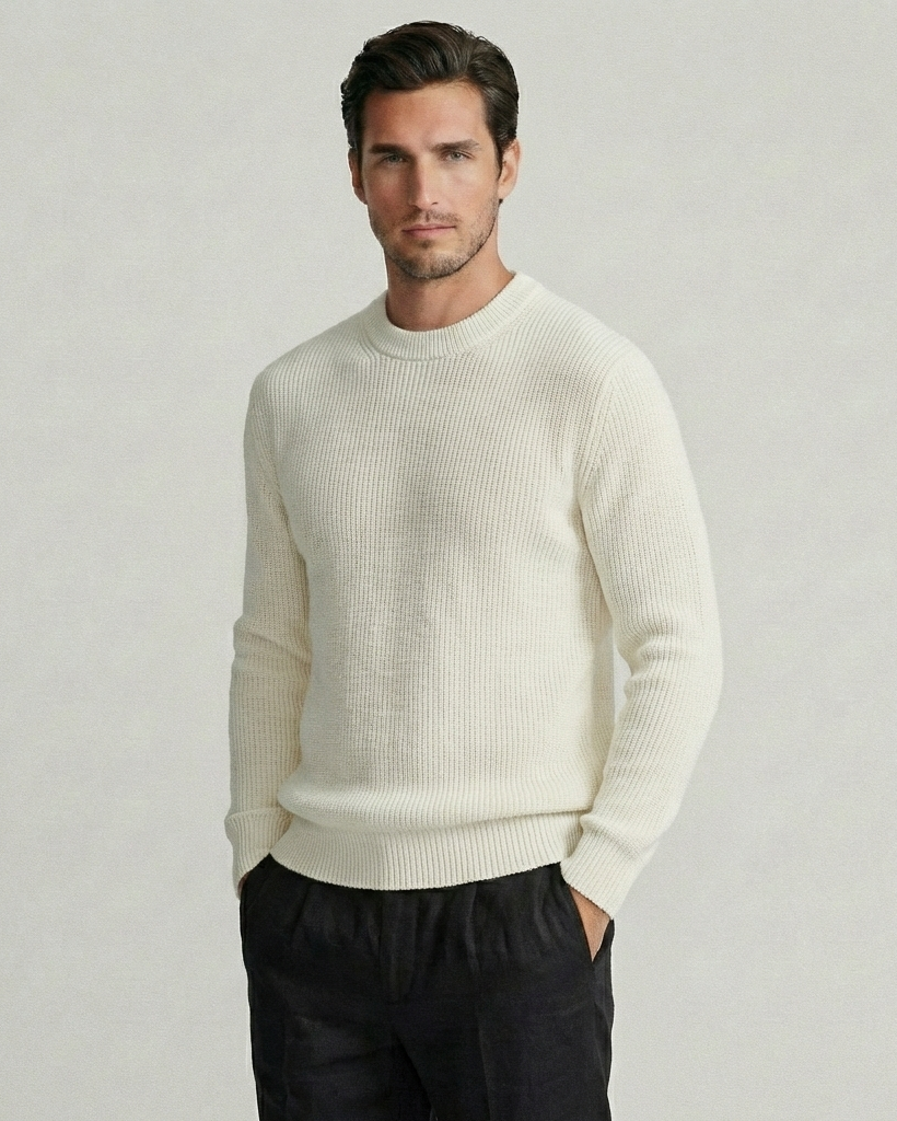 White Rib Sweater