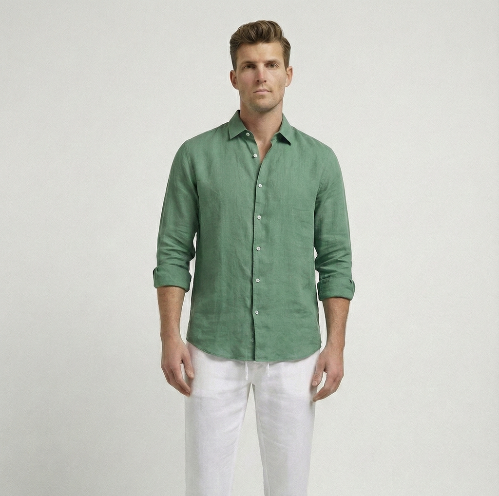 Green Linen Shirt