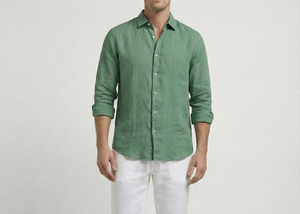 Green Linen Shirt