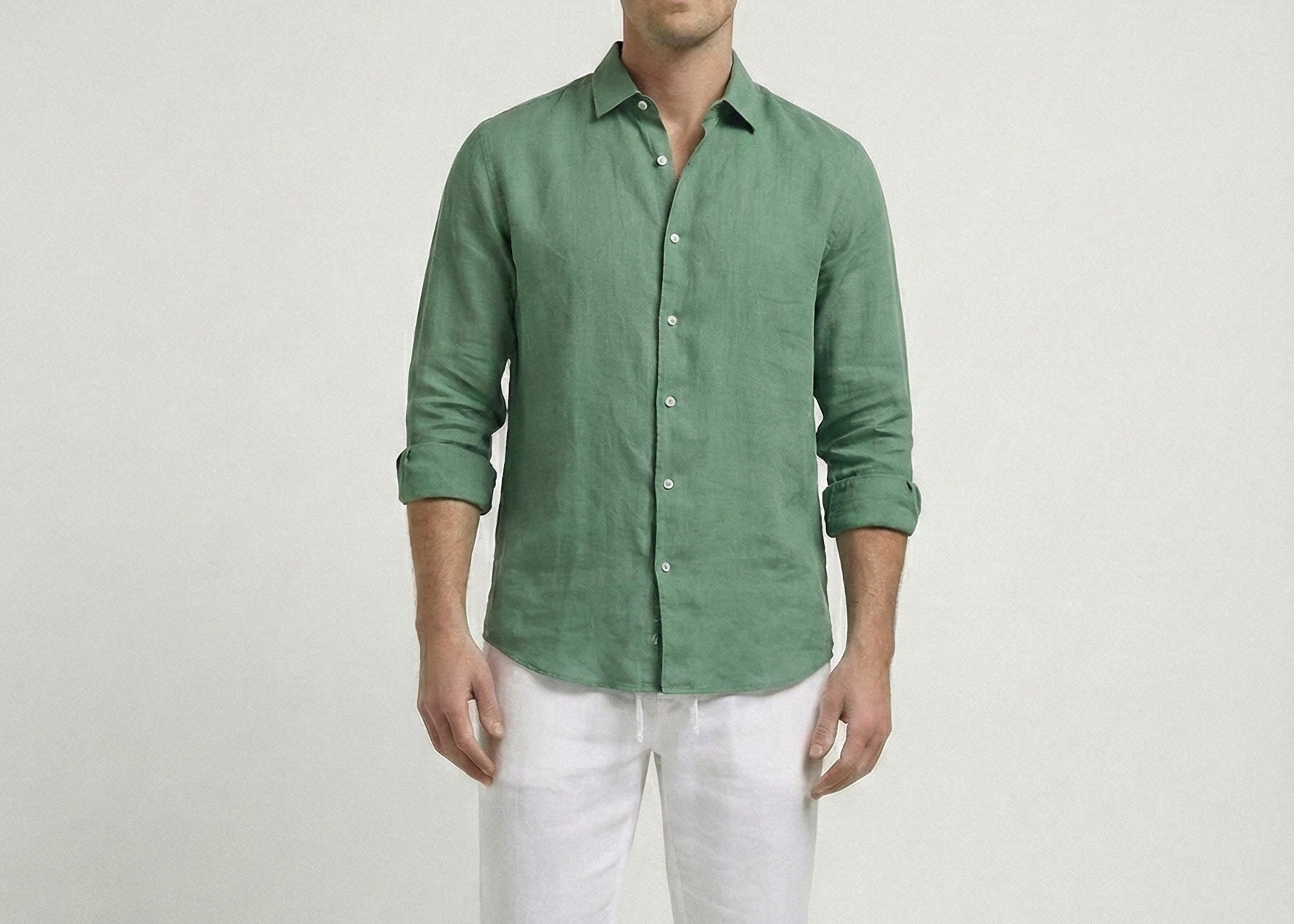 Green Linen Shirt