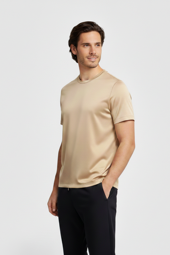 Beige Mercerized Shirt