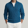 Blue Cable Quarter-Zip