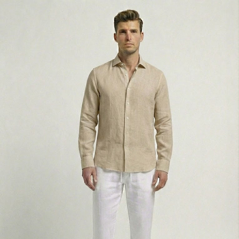 Beige Linen Shirt